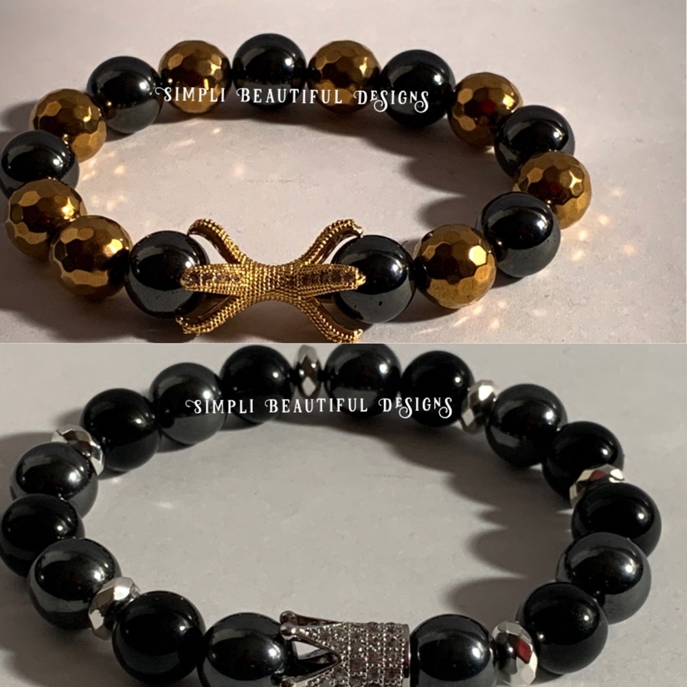 Hematite and Black Onyx Bracelet